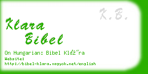 klara bibel business card